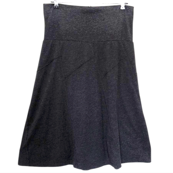 prAna Daphne Skirt Knee Length Charcoal Grey Cotton Blend Women's size Small - Picture 4 of 13